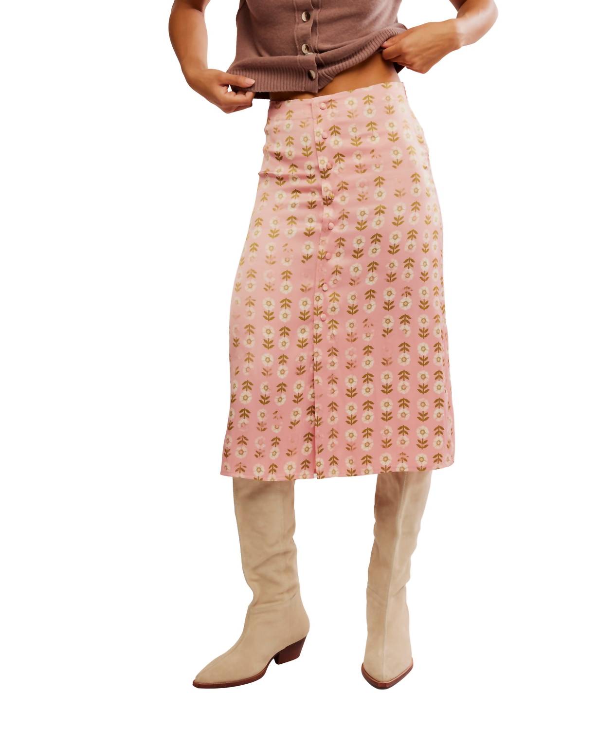 Free People - Analise Printed Midi Skirt