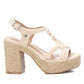 Xti - WOMEN'S HEELED JUTE PLATFORM SANDALS