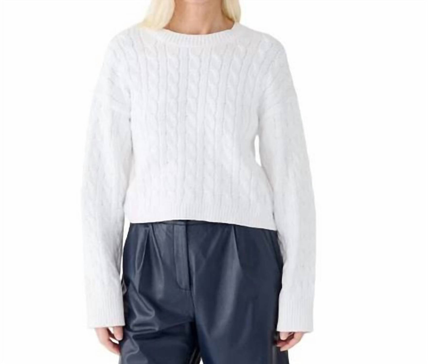 J.Crew - Cable-knit Cropped Sweater