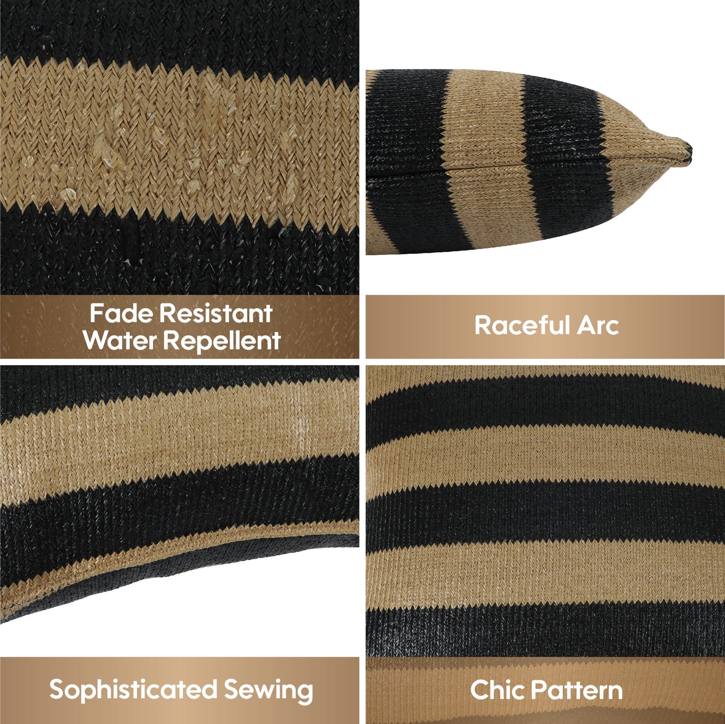 2 Pack Outdoor Throw Pillows, Patio Cushions (18x18 Inch)