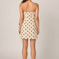 2.7 August Apparel - Polka Dot Linen Strapless Dress
