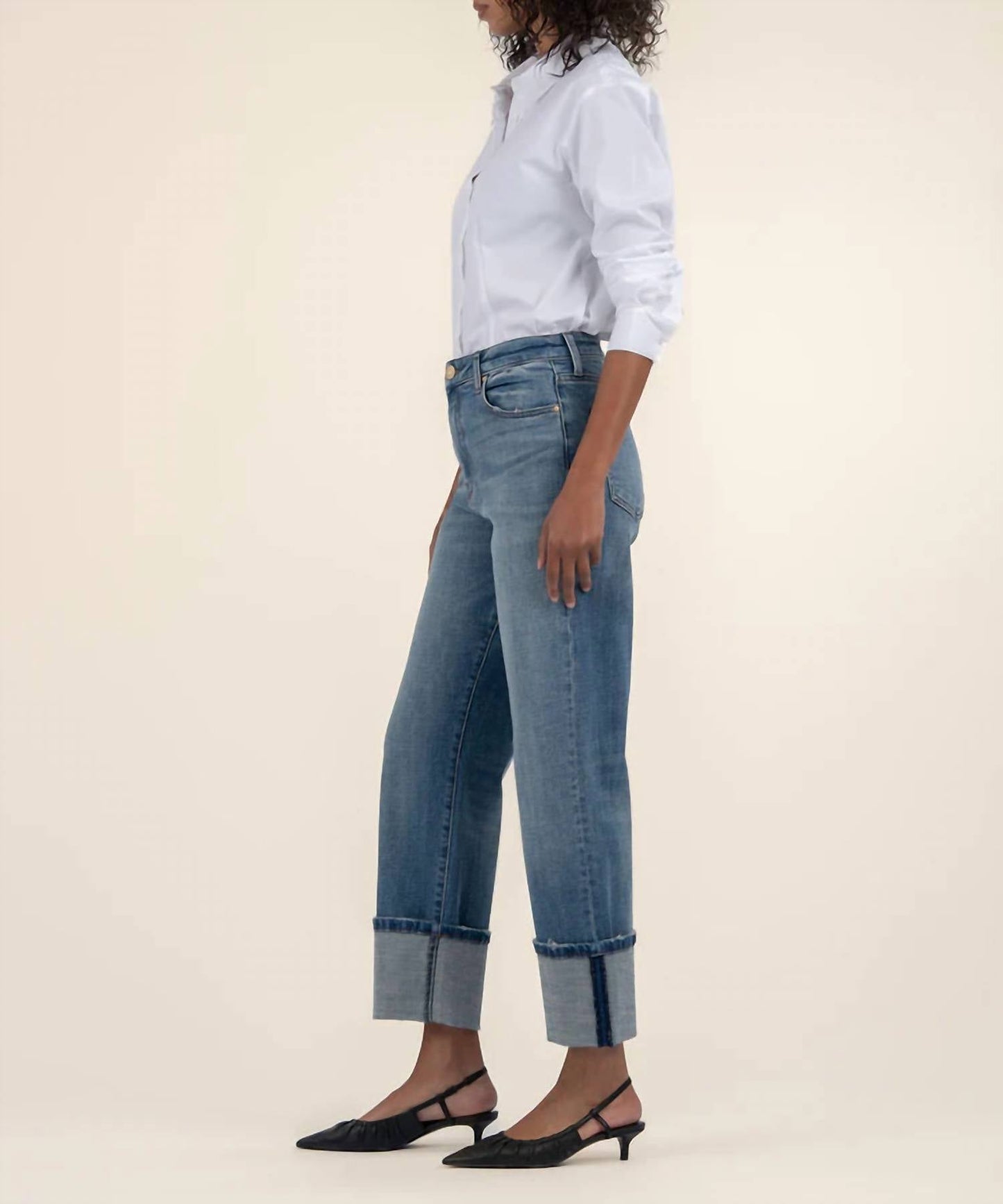 Kut From The Kloth - Sienna Cuff Hem Wide Leg Jean