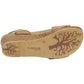 Halsa Footwear - Women's Giselle Leather With Embossed Wedge Sandal