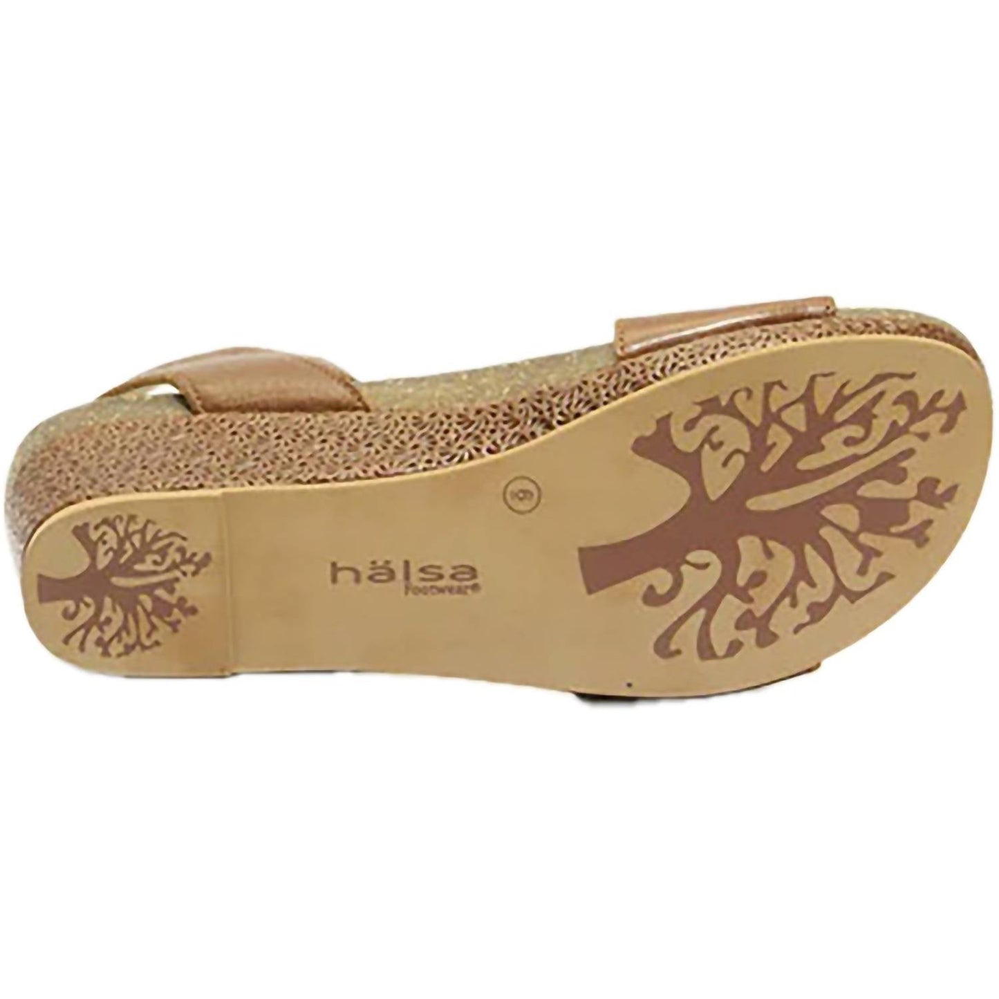 Halsa Footwear - Women's Giselle Leather With Embossed Wedge Sandal