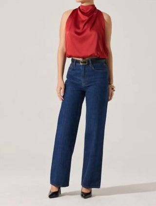 Astr - Joleisa Satin High Neck Top