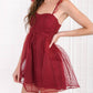 Buddylove - Vixen Wine Bustier Dotted Mini Dress