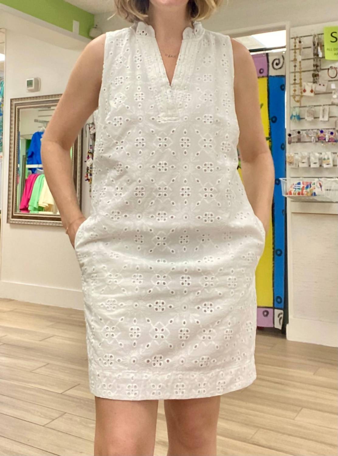 Fdj - Eyelet Mini Dress