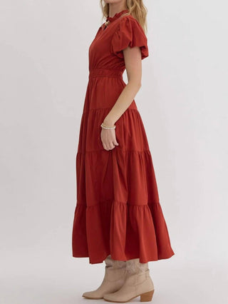Entro - Puff Sleeve Maxi Dress