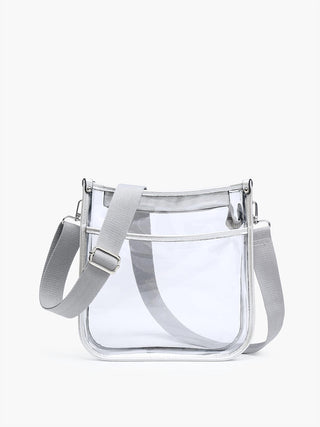 Jen &amp; Co. - Bolsa transversal feminina Posie transparente