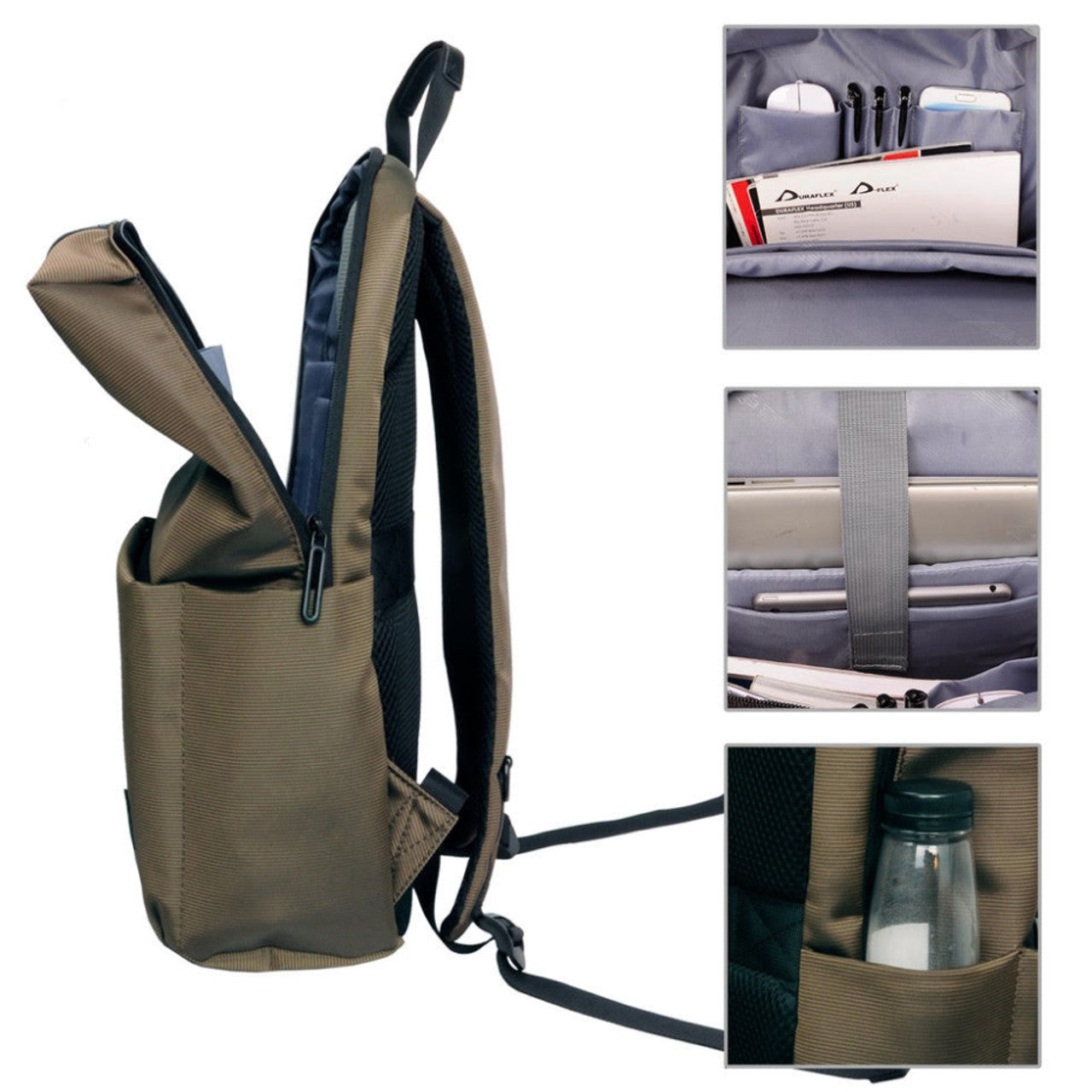 Mochila de viagem Ebox Classic com compartimento para laptop e armazenamento para tablet de 15,6"