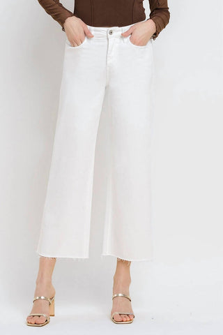 Vervet By Flying Monkey - High Rise Crop Wide Leg Jeans