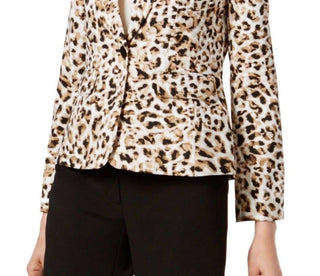 Calvin Klein - Jaqueta com estampa de leopardo e entalhe