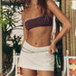 Free People - My Little Micro Mini Cotton-Linen Skort
