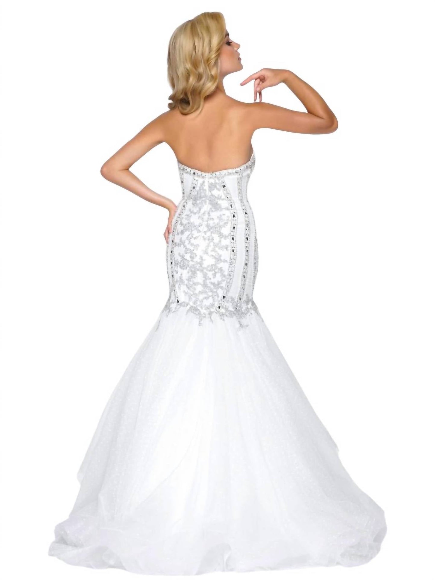 Mac Duggal - Vestido de baile sereia sem alças