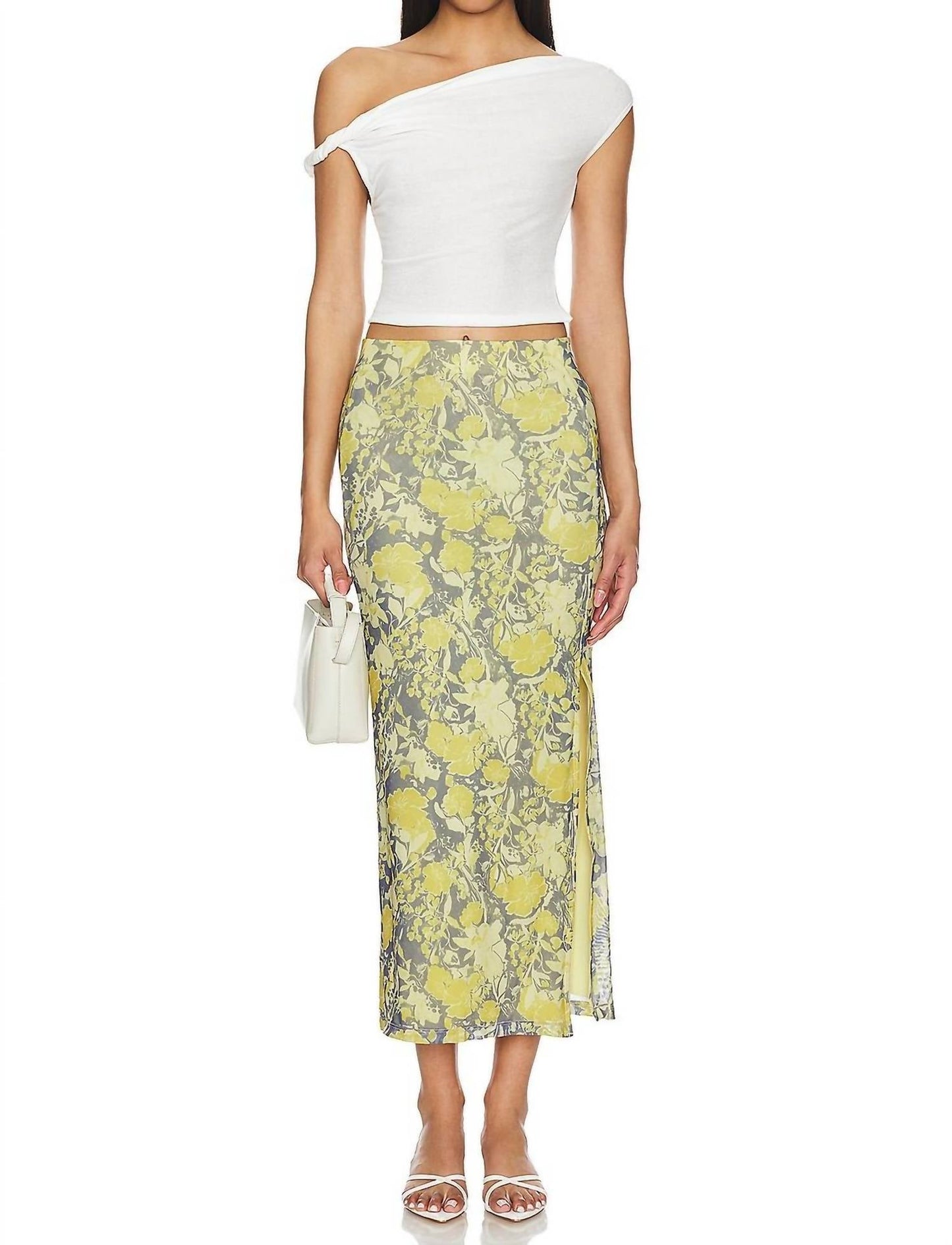 Free People - ROSALIE MESH MIDI SKIRT