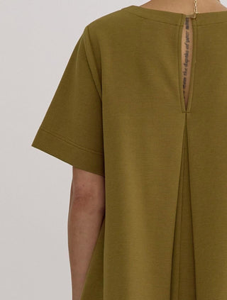 Entro - Vestido curto canelado liso