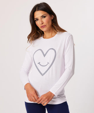 French Kyss - Heart Scoop Neck Top