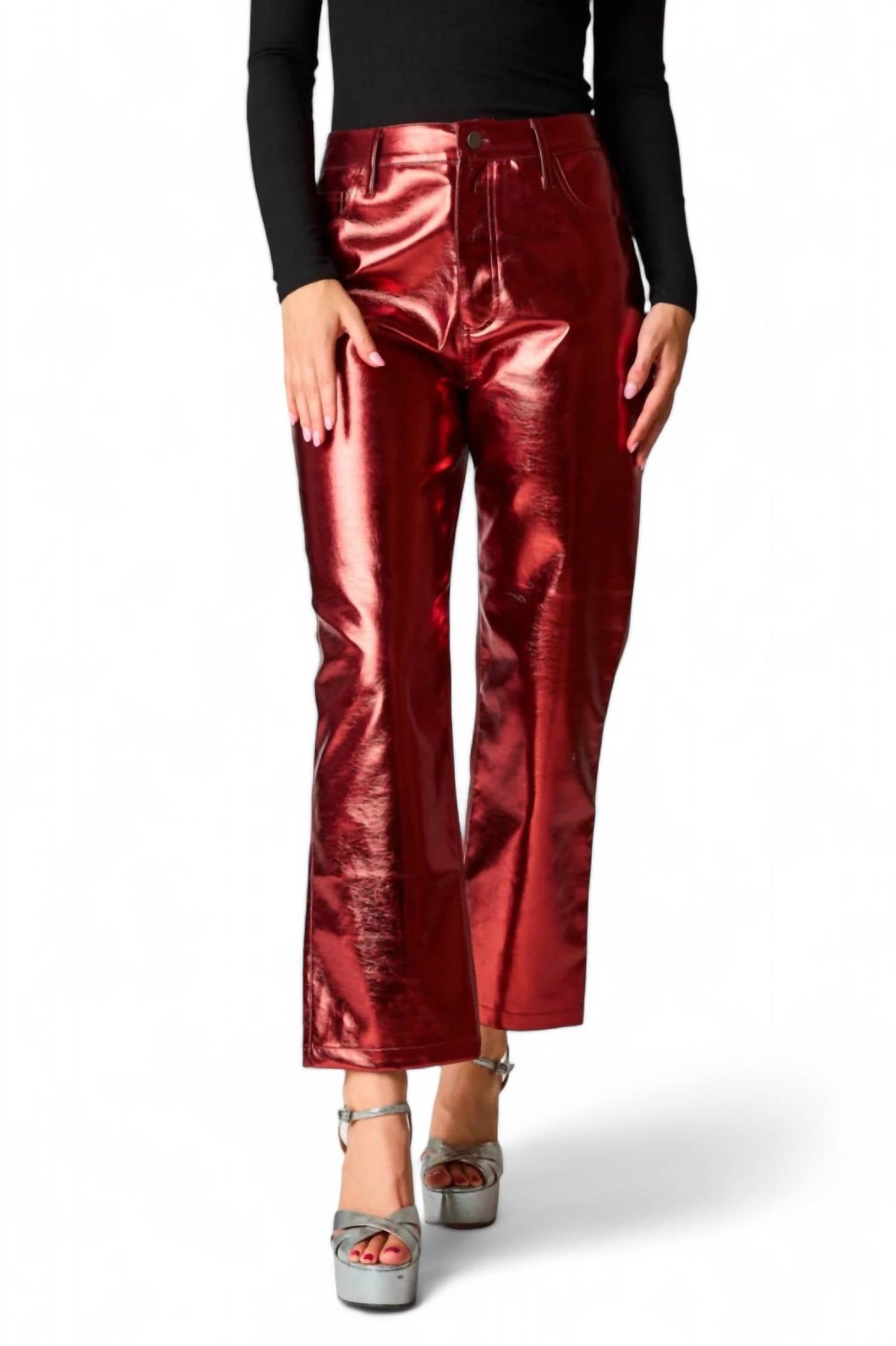 Buddylove - Travolta High-Rise Metallic Pants