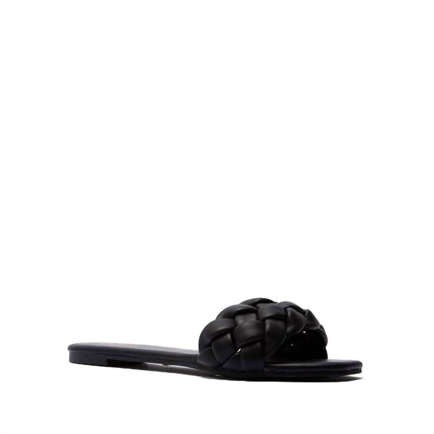 Qupid - Women's Braided Slip On Sandals
