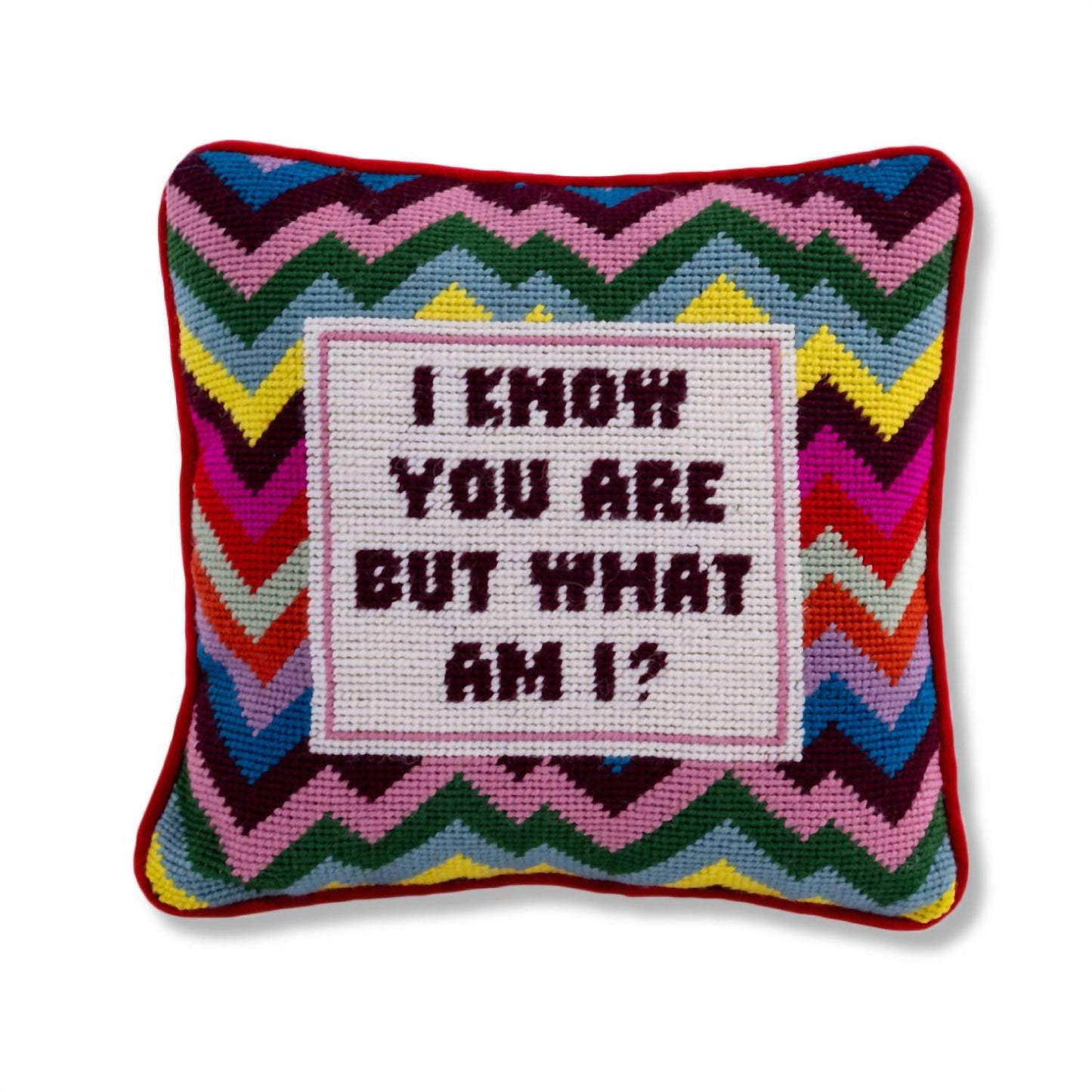 Furbish Studio - But What Am I Needlepoint Pillow