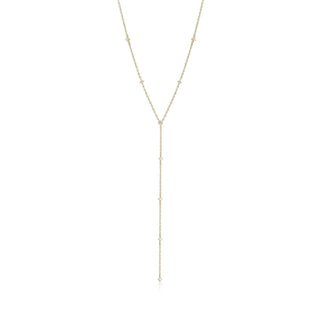 Eklexic - Colar Lariat cravejado de zircônia cúbica feminina