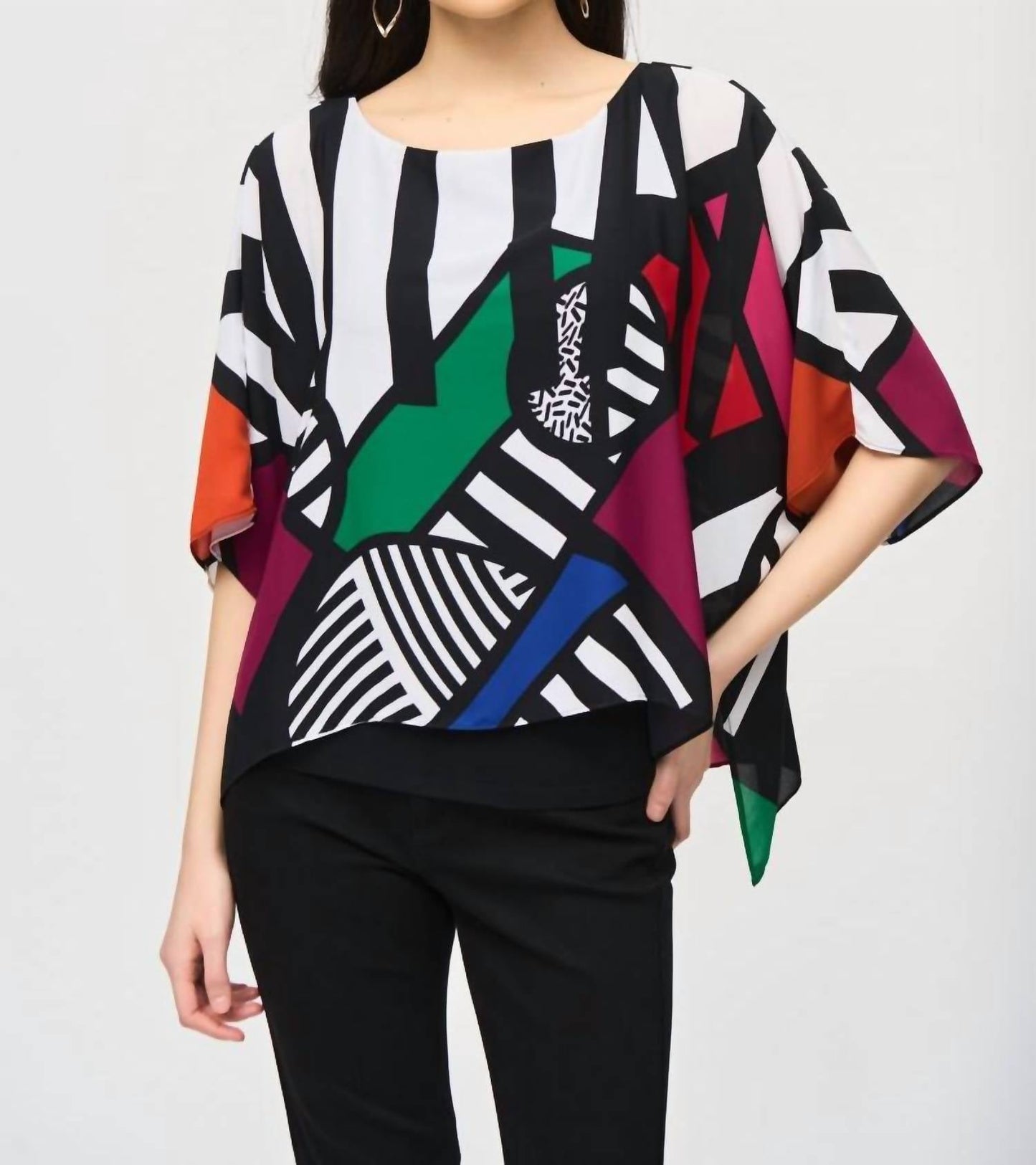 Joseph Ribkoff - Abstract Print Poncho