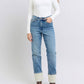 Judy Blue - High Waist Shearling Cuff Straight Leg Jeans