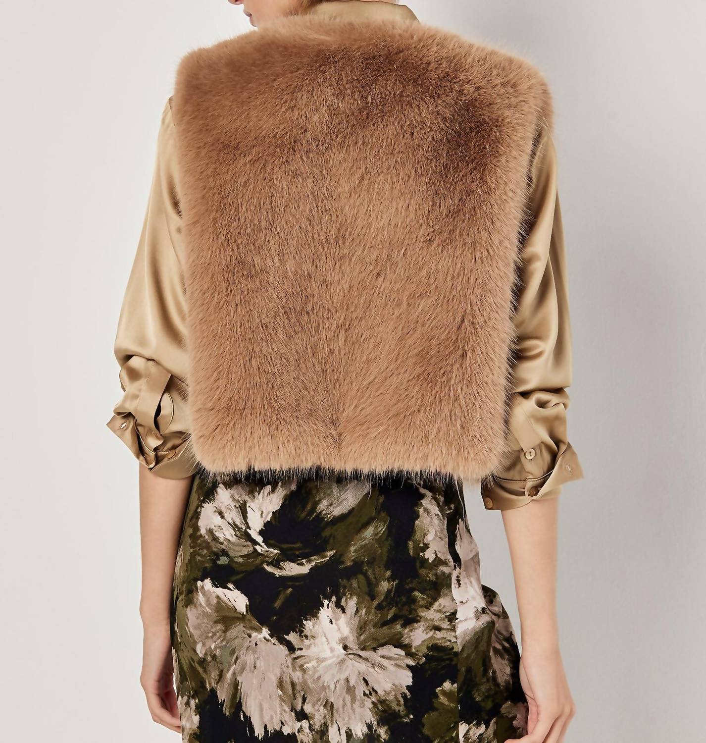 Apricot - Luxe Layer Fur Vest