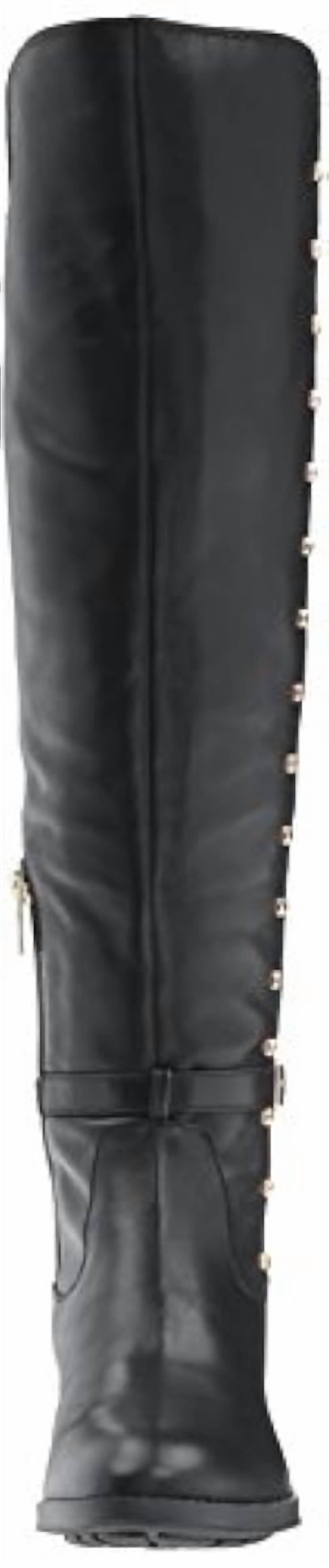 Vince Camuto - Women's Pallien Edgy Style Embellished Trim Stacked Heel Over The Knee Boots