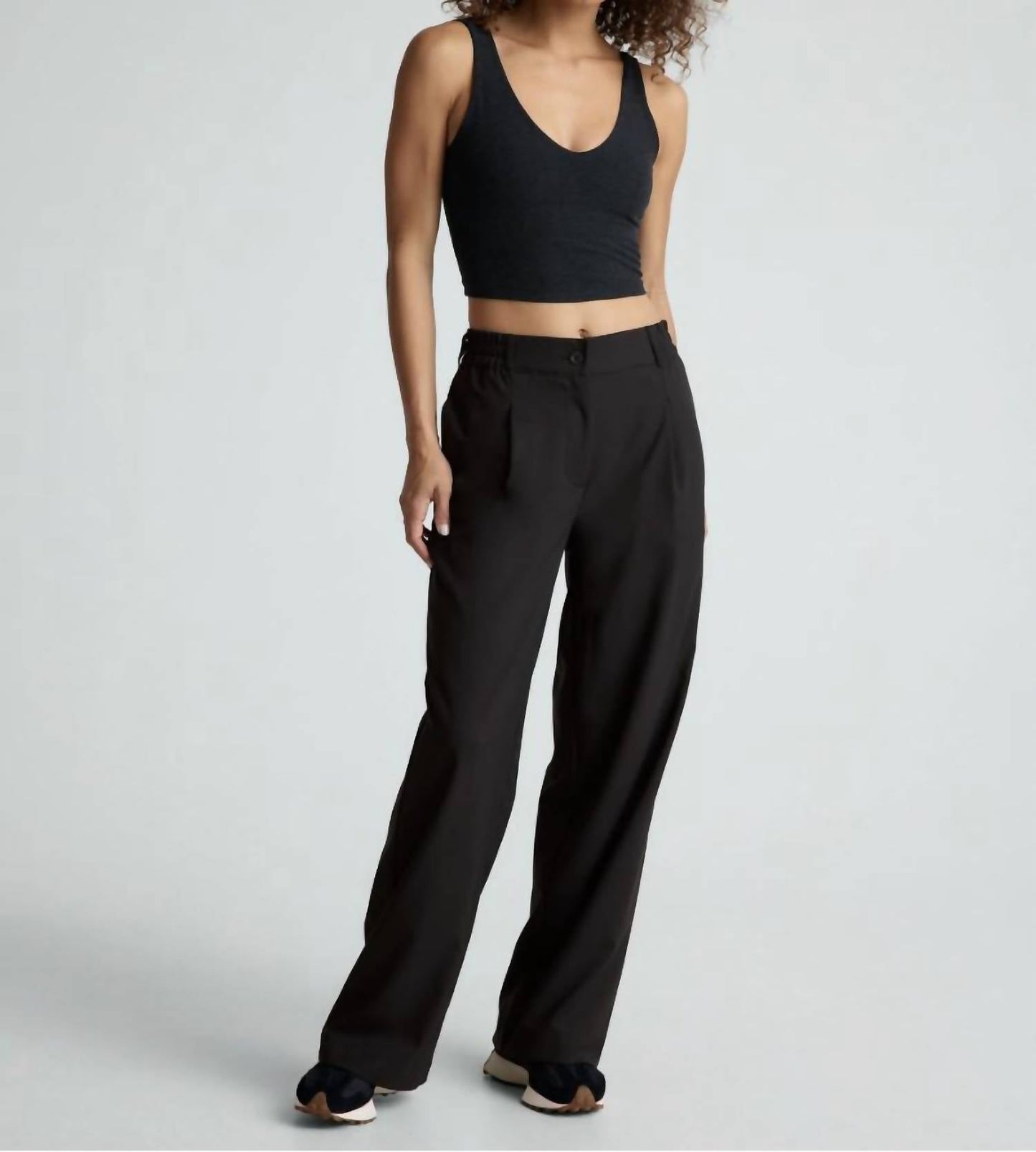 Além do Yoga - Camiseta regata cropped Spacedye Good Day