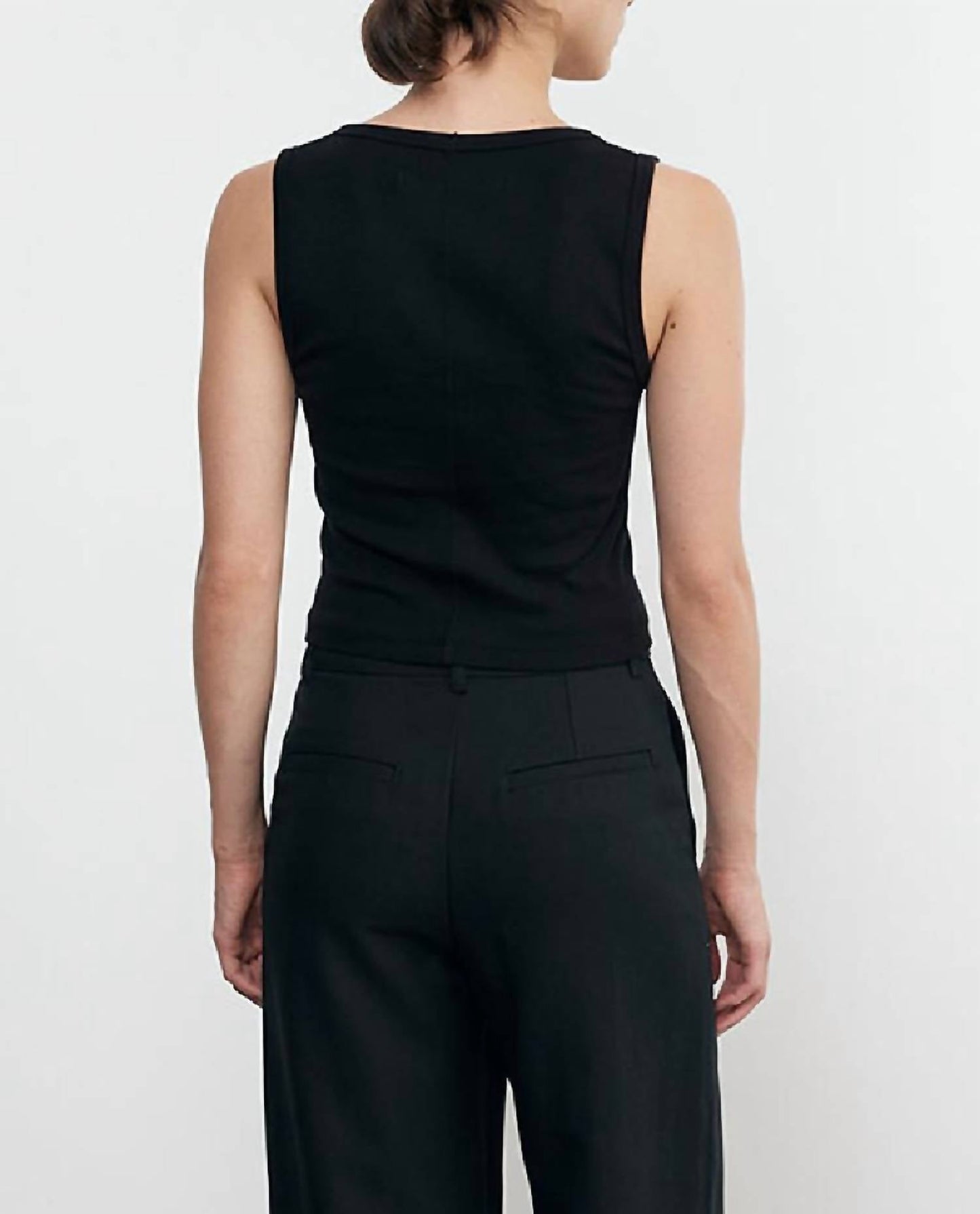 Enza Costa - Supima Baby Rib Cropped Fitted U Tank