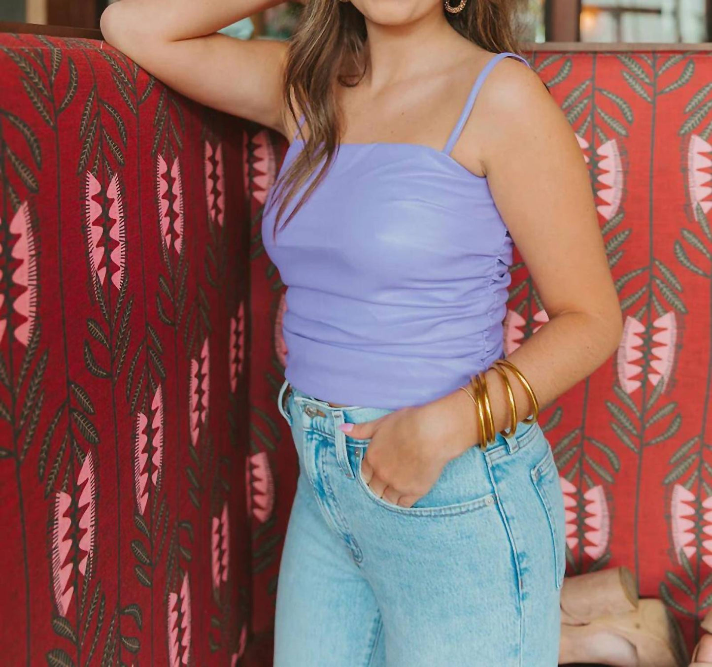 Buddylove - Apparel- Buddy Love Jolie Vegan Leather Cropped Tank Top