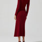 Astr - Long Sleeve Ribbed Sweater Dress