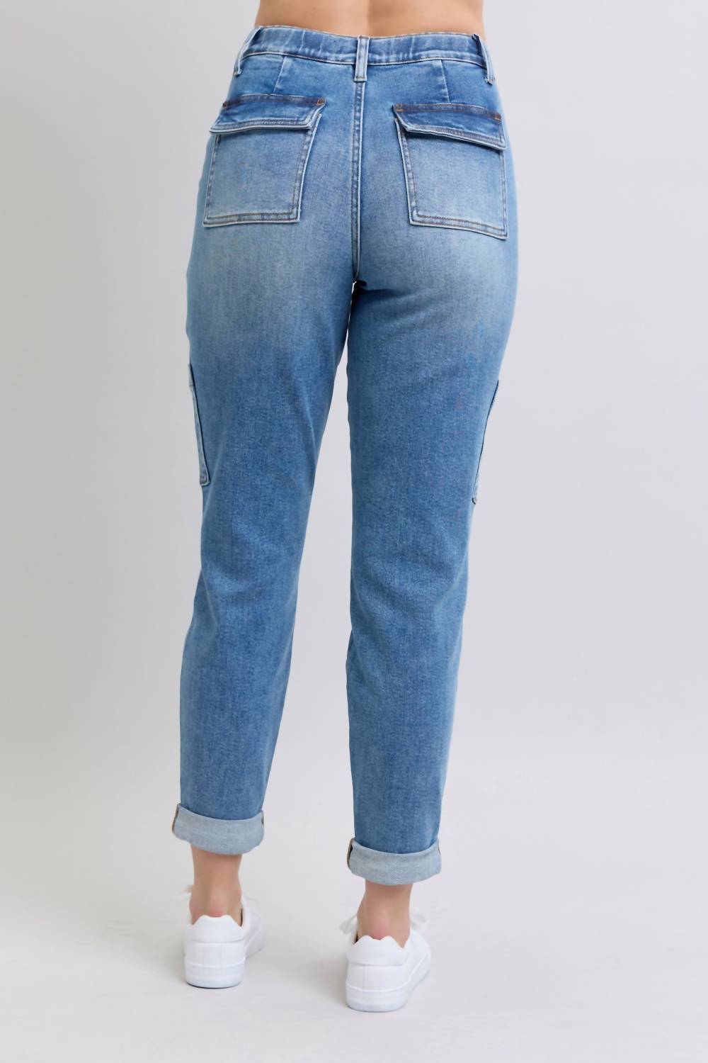 Judy Blue - High Rise Cuffed Cargo Denim Jogger
