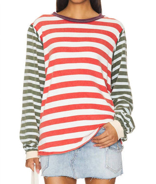 Free People - Blusa listrada Sawyer
