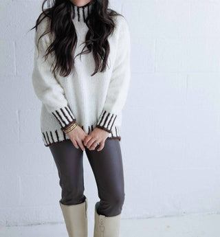 Splendid - Legging de couro vegano