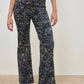 Apricot - Paisley Print Kick Crop Flare Jeans