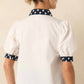 Prosperina - Prosperina Penny Button Front Top