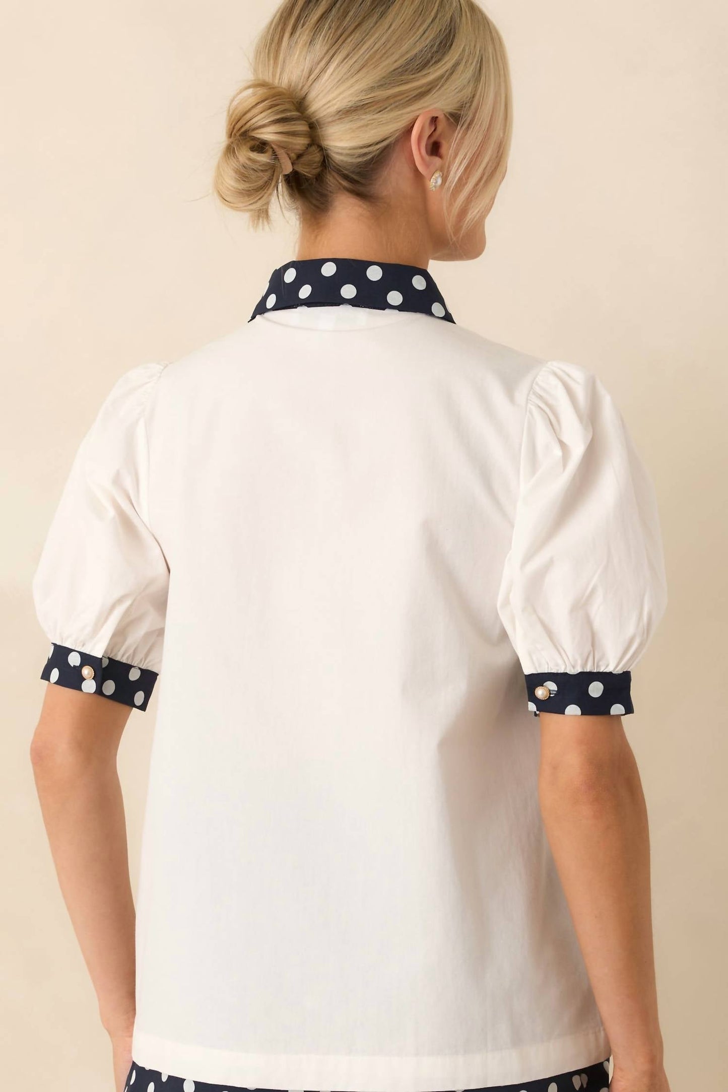 Prosperina - Prosperina Penny Button Front Top