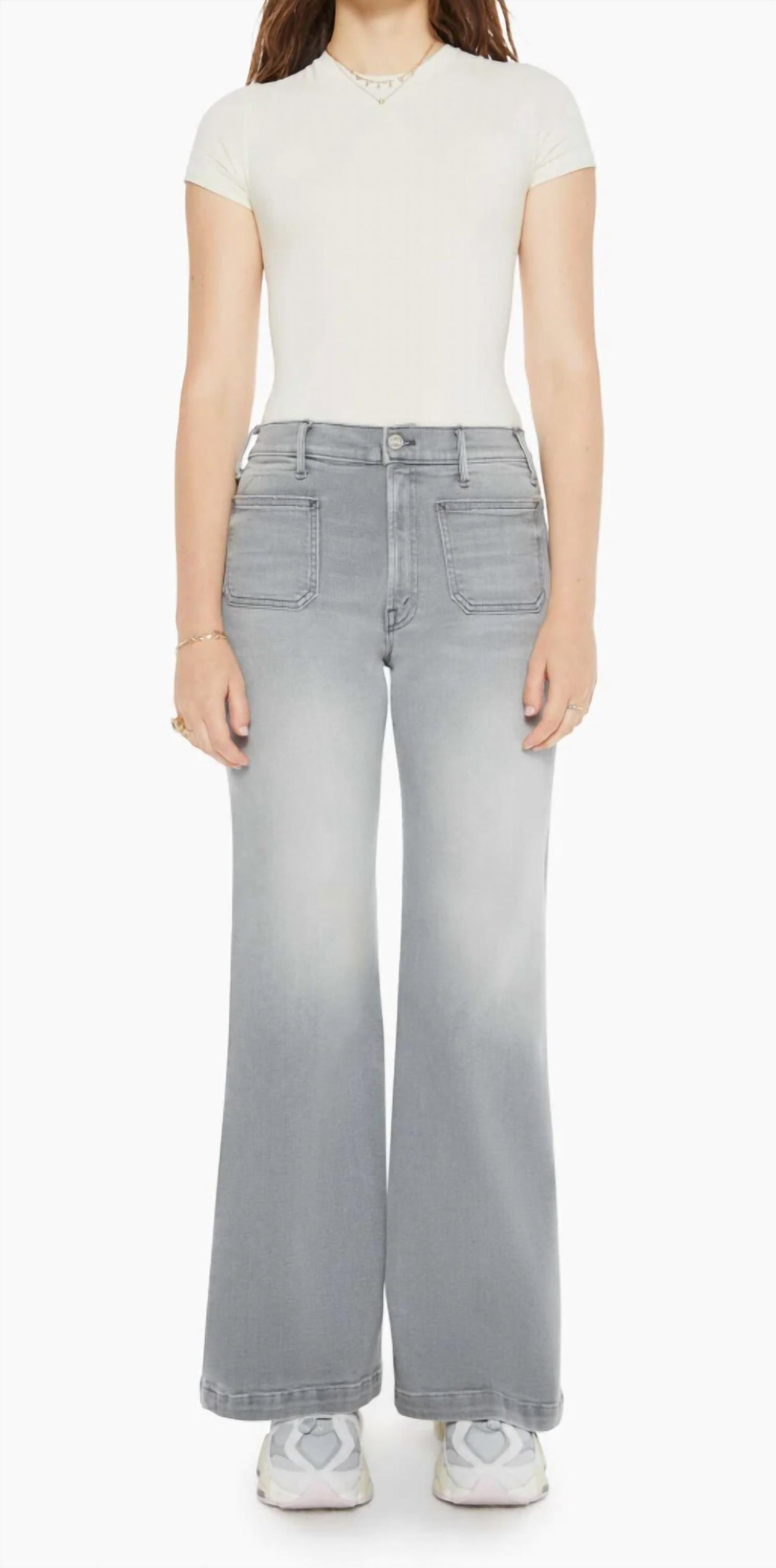 Mother - Hustler Roller Patch Pocket Wide Leg Pants