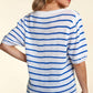 Haptics - America Puffy Embroidery Stripe Top