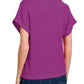 Zenana - Mock Neck Short Sleeve Sweater