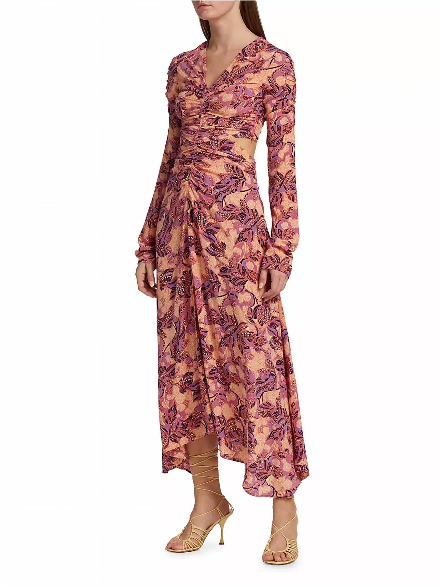 A.L.C. - Mona Cut Out Back Maxi Floral Dress