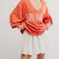 Free People - Venice V-neck Graphic Sweatshirt - Petite