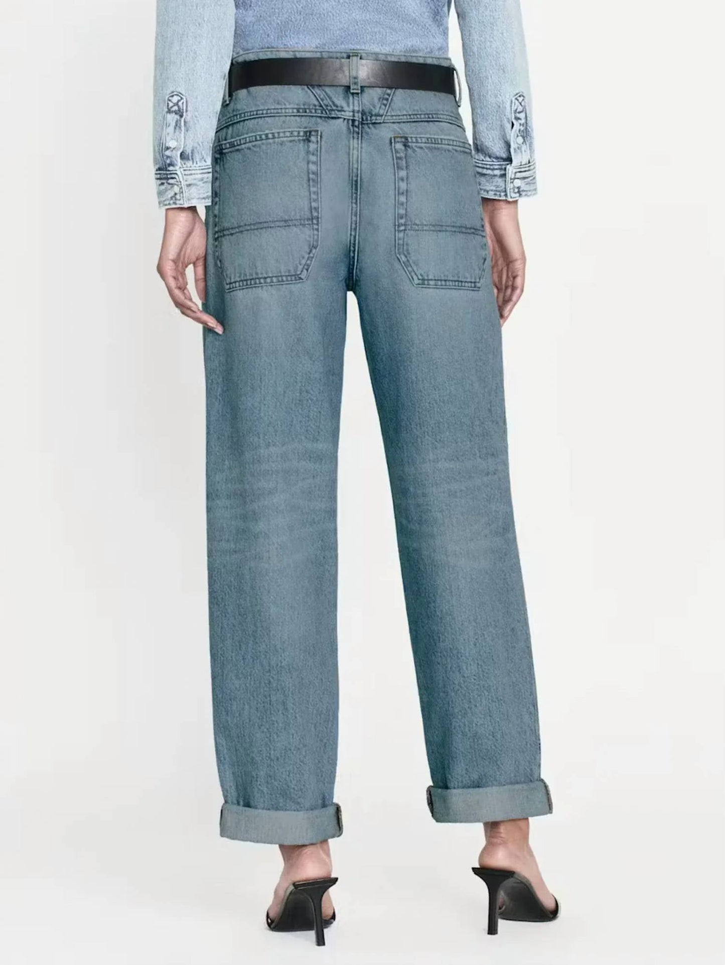 Frame - 90's Utility Loose Straight High Rise Jean