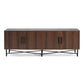 4 Door TV Cabinet with Adjustable Shelves and Storage Spaces
