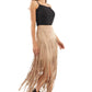 Adore - Nikki's Boho Suede Tassle Midi Skirt