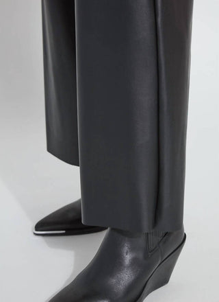 Lysse - Calça de couro vegano Wren cintura alta perna larga