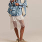 Free People - Women's Denim Dreaming Pullover Top