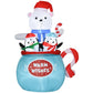 5Ft Christmas Inflatable Bear and Penguins in a Cup – Outdoor Holiday Decoration
